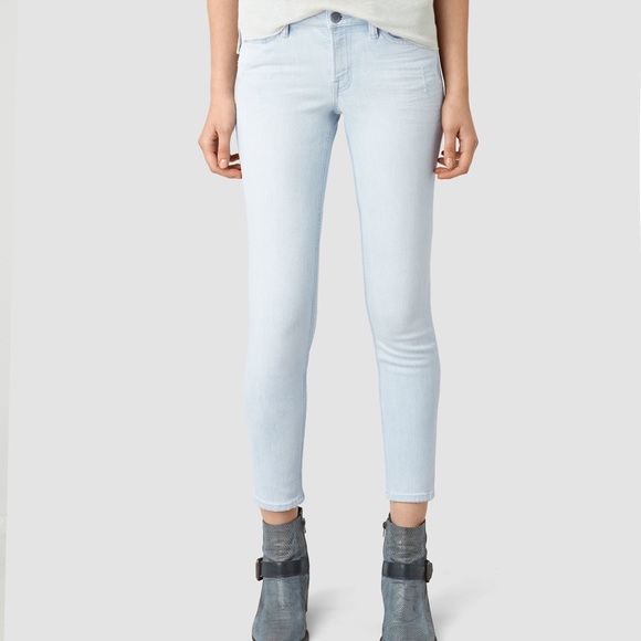 AllSaints Low Rise Mast Cropped Skinny Jeans - Picture 2 of 8
